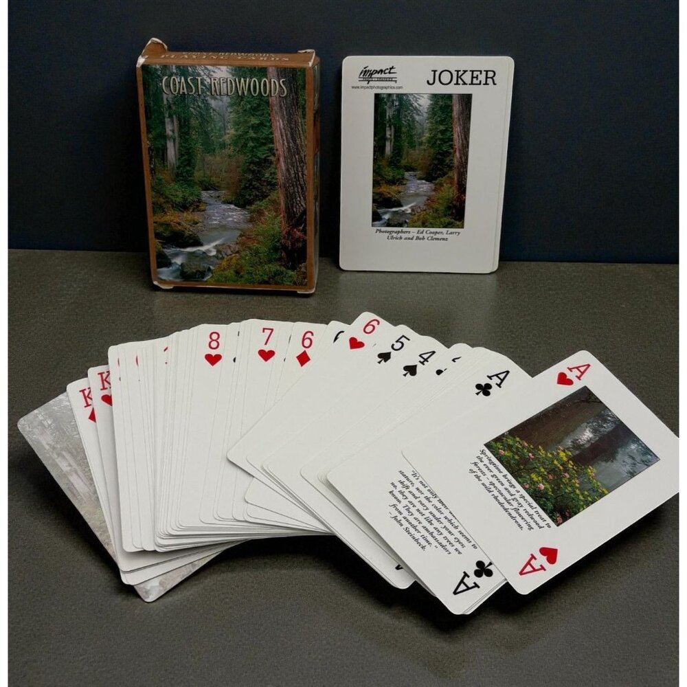 Coast Redwoods Playing Cards Deck Sequoia Trees Forest Calfiornia Natl Park